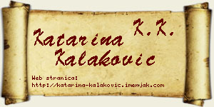 Katarina Kalaković vizit kartica
